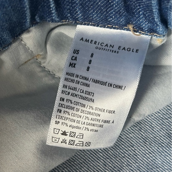 American Eagle High Waist Cut Off Denim Shorts - Picture 4 of 5